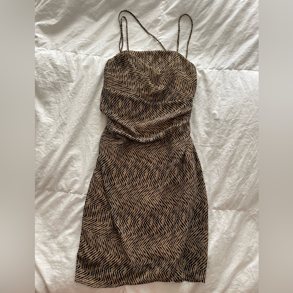 Forever21 printed dress asymmetric straps